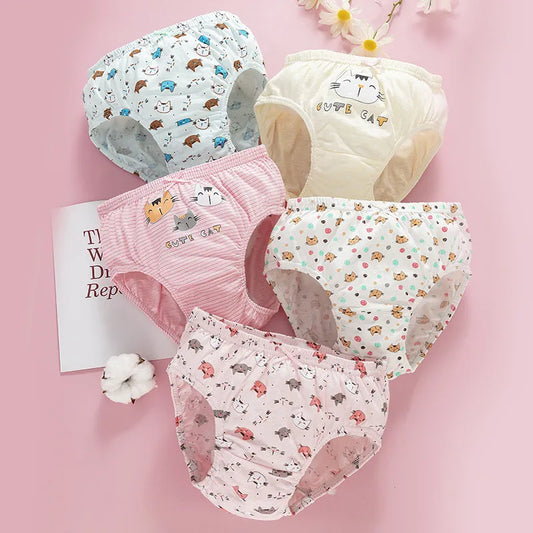 GIRL'S 5PCS SET COTTON PANTIES