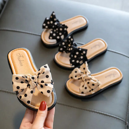 GIRL'S POLKA DOT SLIPPERS