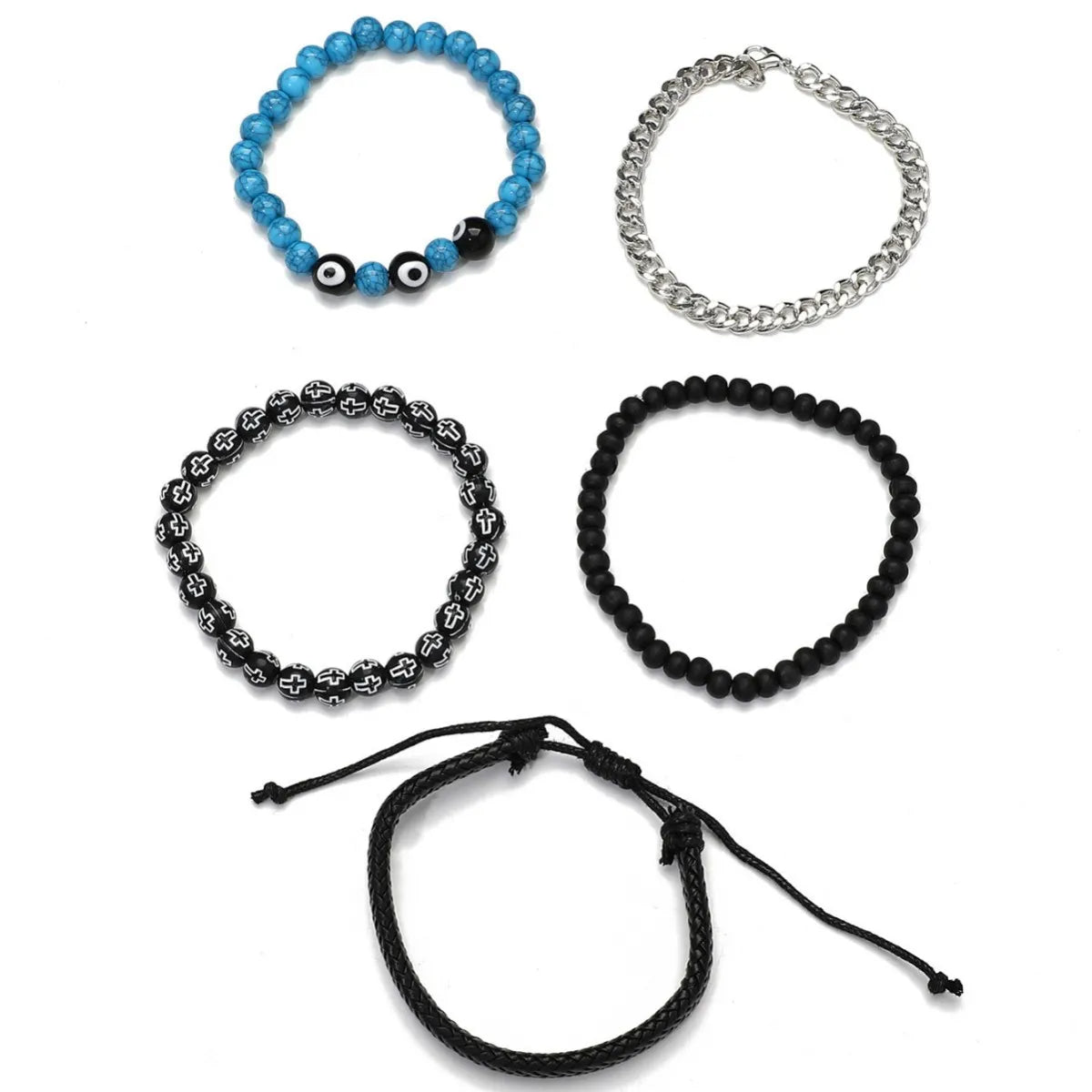 MEN'S EVIL EYE BRACELET SET