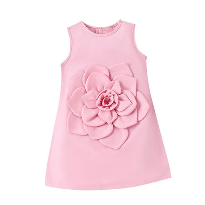 GIRL'S FLORAL SLEEVELESS DRESS