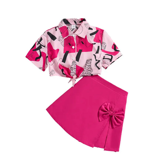 GIRL'S CASUAL SKIRT 2PCS SET