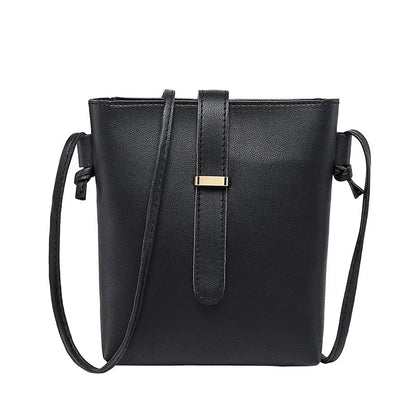 LADIES SQUARE ZIPPER MINI SINGLE SHOULDER CROSSBODY BUCKET BAG