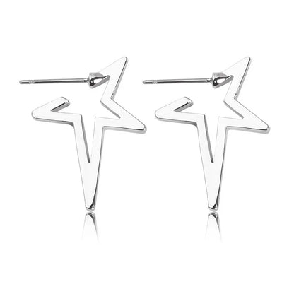 LADIES HOLLOW STAR EARRINGS